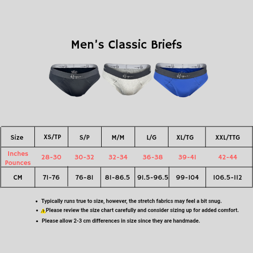 3 Pack Classic Briefs, Multi Colour