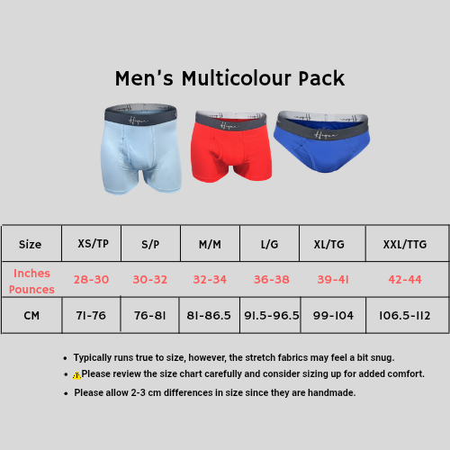 Pack de 3, pack multicolore