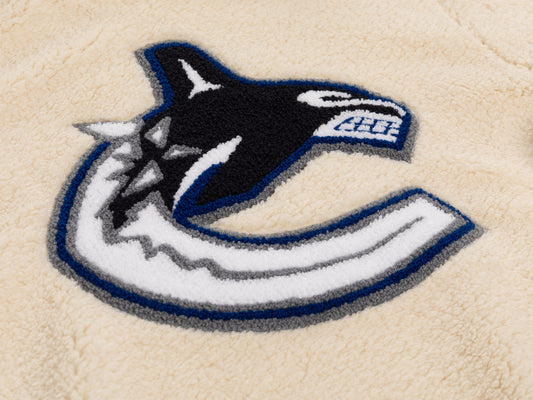 Vancouver Canucks Ladies Sherpa Hoodie with Premium Chenille Logo Calhoun Surf N' Skate