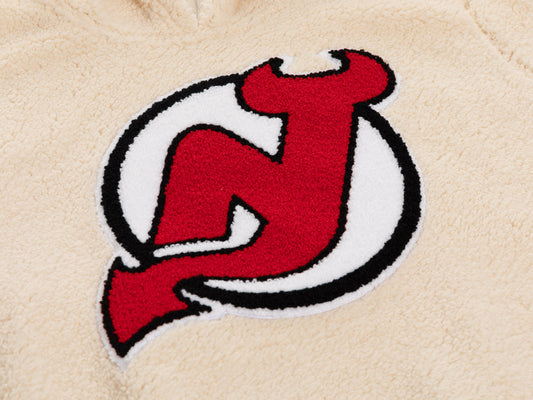 New Jersey Devils Ladies Sherpa Hoodie with Premium Chenille Logo Calhoun Surf N' Skate