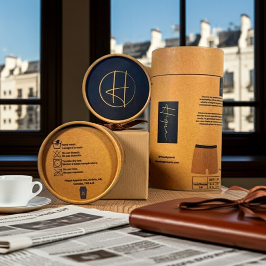 Men’s gift packaging with 3 Brief Boxers Hiqua Apparel