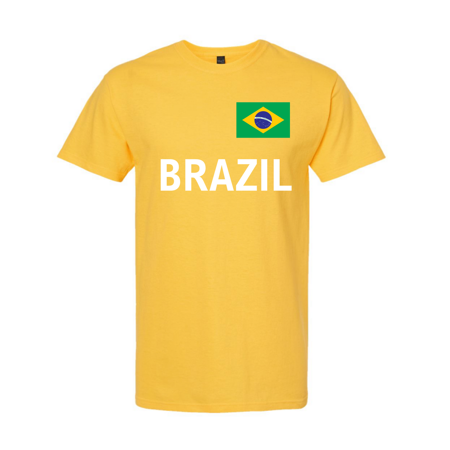 Brazil World Football Fan Tee – Yellow