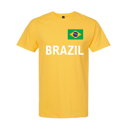 Brazil World Football Fan Tee – Yellow