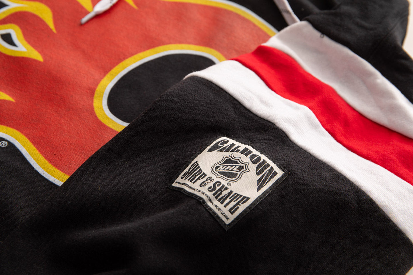 Calgary Flames Varsity Retro Style Hoodie