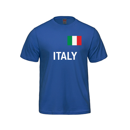 Italy World Football Fan Tee – Royal Blue