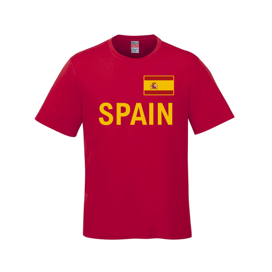 Spain World Football Fan Tee – Red