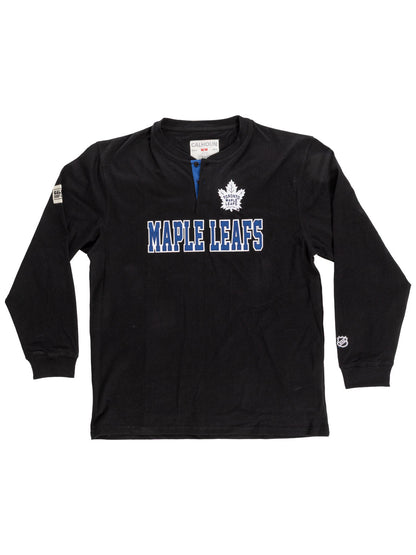 Toronto Maple Leafs Long Sleeve Henley Blackout Edition