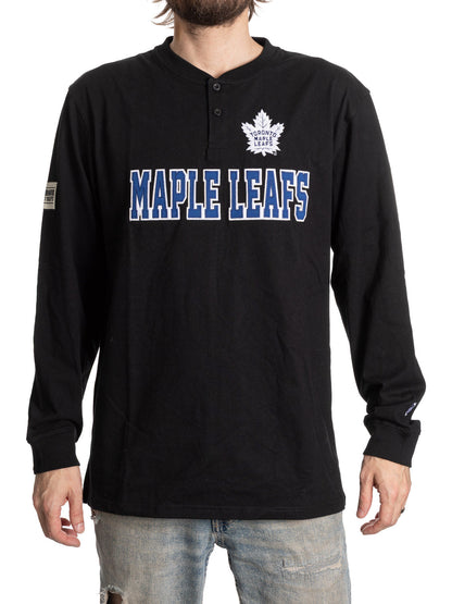Toronto Maple Leafs Long Sleeve Henley Blackout Edition