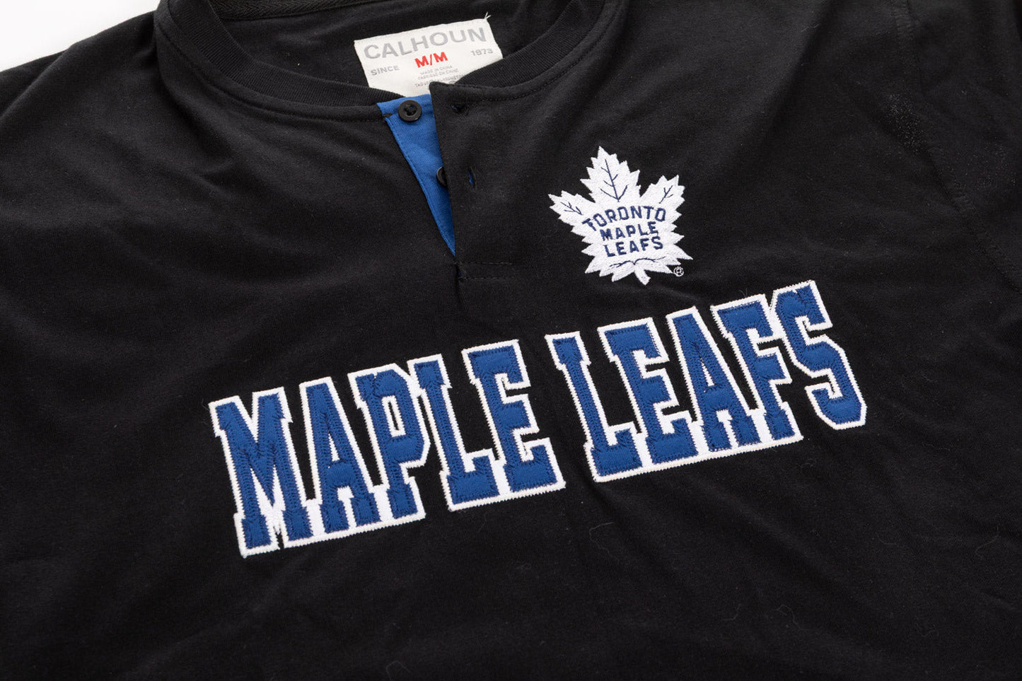 Toronto Maple Leafs Long Sleeve Henley Blackout Edition