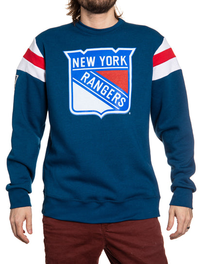 New York Rangers Varsity Retro Style Crewneck Sweatshirt